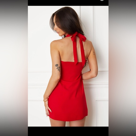 NWT Priceless Red Vest Halter Backless Dress - Picture 3 of 7